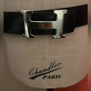Hermes H Belt Buckle & Reversible Leather Strap